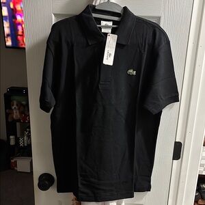 Lacoste Black Polo Shirt Classic Short-Sleeve Design